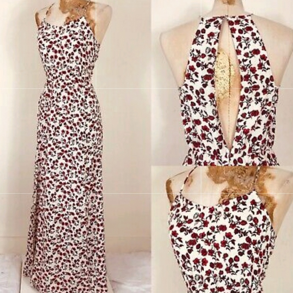 DIVIDED🌹rose& white maxi dress